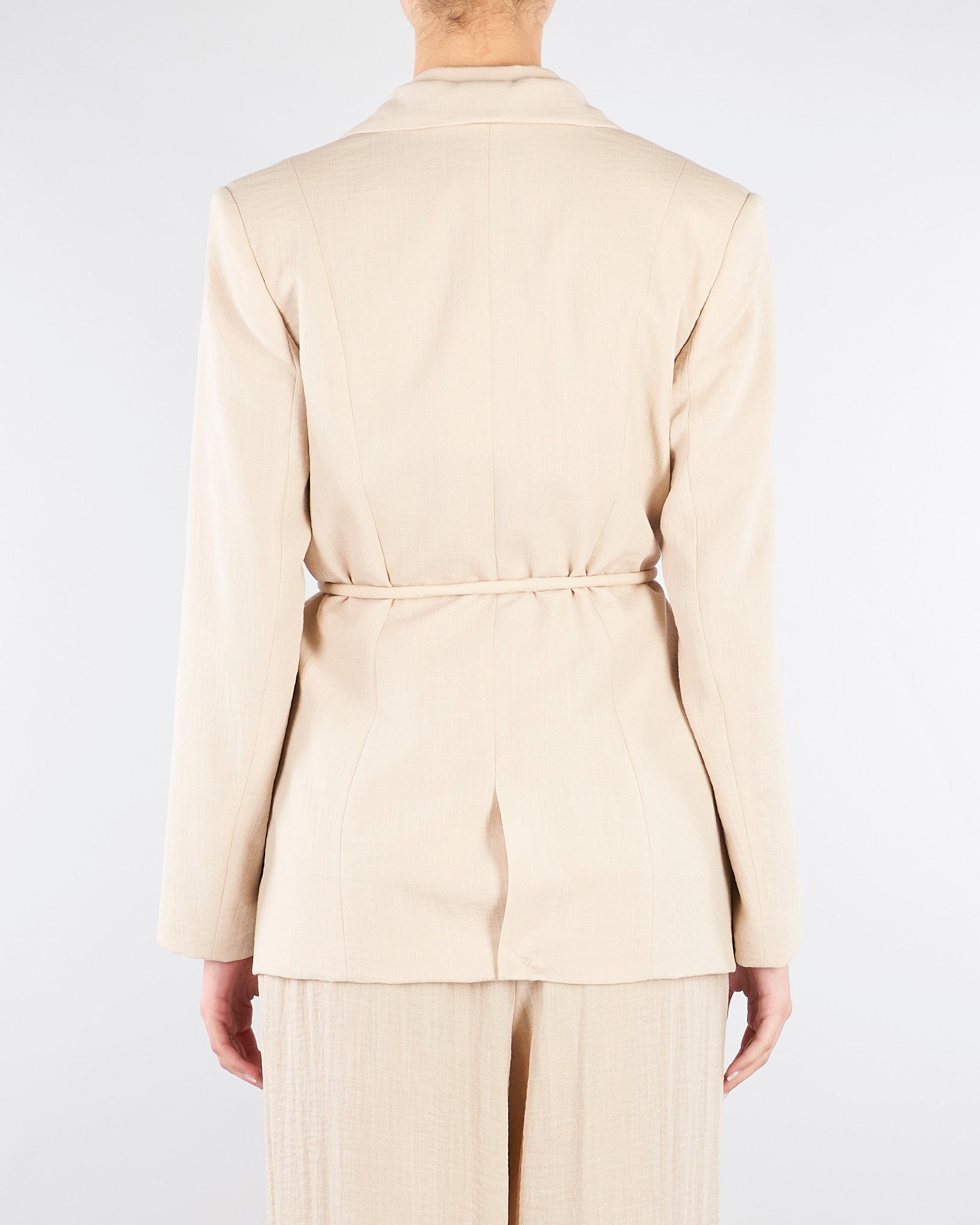 Giacca Beige con cintura GI00901TVIS0025 V0778 SIMONA CORSELLINI 