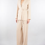Giacca Beige con cintura GI00901TVIS0025 V0778 SIMONA CORSELLINI 