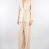 Giacca Beige con cintura GI00901TVIS0025 V0778 SIMONA CORSELLINI 