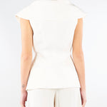 Giacca Burro in cady senza maniche con ampio scollo GI01401TVIS0026 V0359 SIMONA CORSELLINI 