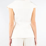 Giacca Burro in cady senza maniche con ampio scollo GI01401TVIS0026 V0359 SIMONA CORSELLINI 