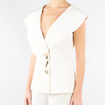 Giacca Burro in cady senza maniche con ampio scollo GI01401TVIS0026 V0359 SIMONA CORSELLINI 