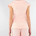 Giacca Rosa in cady senza maniche con ampio scollo GI01401TVIS0026 V0697 SIMONA CORSELLINI 