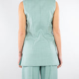 Gilet Salvia in tramato light GL00101TTEL0014 V0768 SIMONA CORSELLINI 