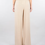 Pantalone Beige wide leg con doppia pences PA00601TVIS0025 V0778 SIMONA CORSELLINI 