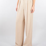 Pantalone Beige wide leg con doppia pences PA00601TVIS0025 V0778 SIMONA CORSELLINI 