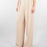 Pantalone Beige wide leg con doppia pences PA00601TVIS0025 V0778 SIMONA CORSELLINI 