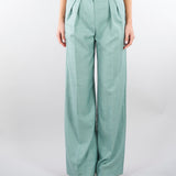 Pantalone Salvia in tramato light PA01201TTEL0014 V0768 SIMONA CORSELLINI 