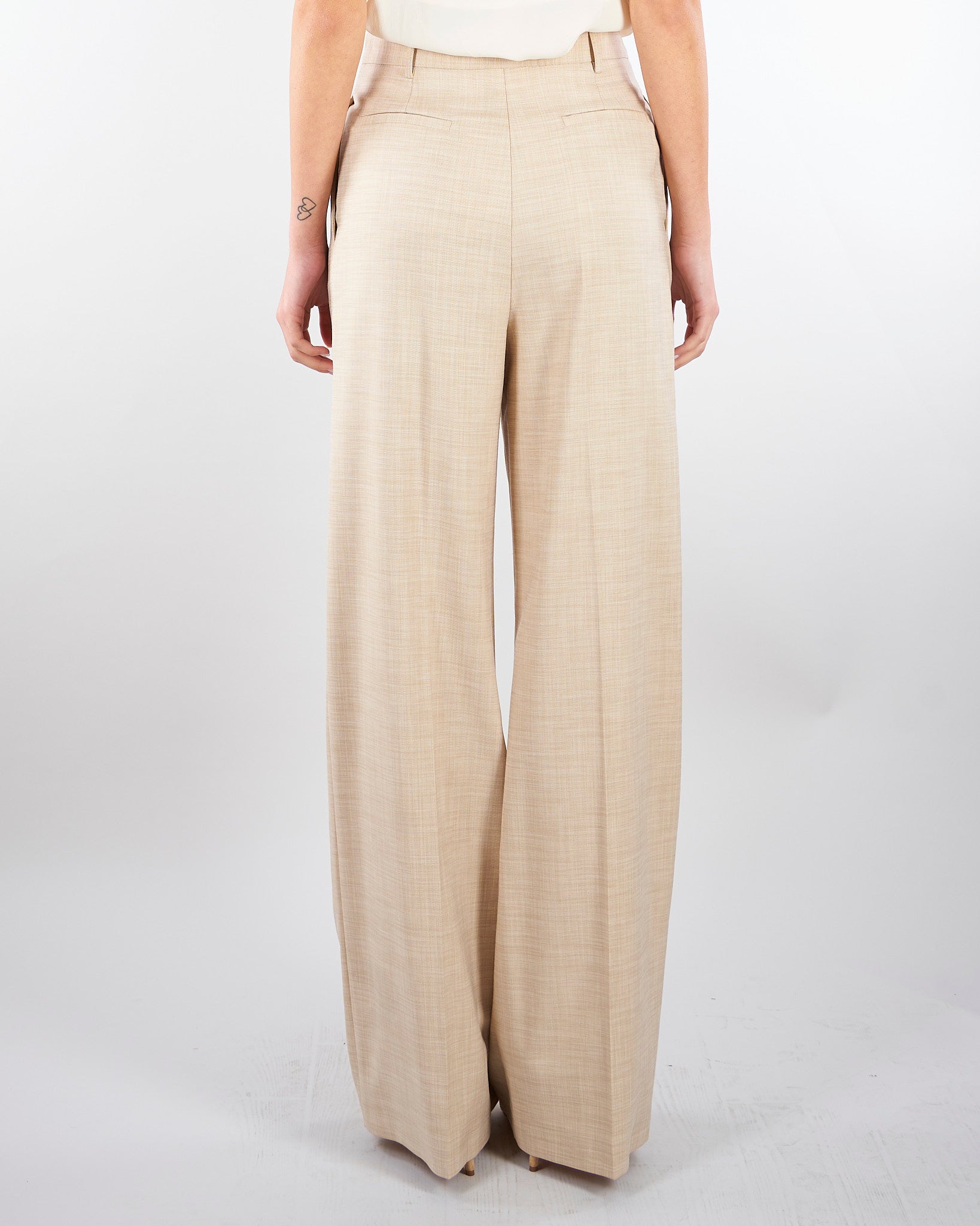 Pantalone Beige in tramato light PA01201TTEL0014 V0778 SIMONA CORSELLINI 