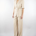 Pantalone Beige in tramato light PA01201TTEL0014 V0778 SIMONA CORSELLINI 