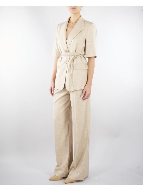 Pantalone Beige in tramato light PA01201TTEL0014 V0778 SIMONA CORSELLINI 