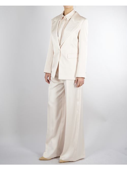 Pantalone Burro in satin con doppia pences PA10301TRAS0040 V0359 SIMONA CORSELLINI 