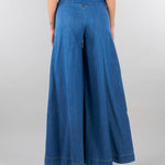 Jeans in Denim wide leg PAT0101C0400007 V0765 SIMONA CORSELLINI 