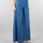 Jeans in Denim wide leg PAT0101C0400007 V0765 SIMONA CORSELLINI 