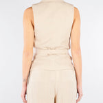 Gilet Beige con cintura TO00201TVIS0025 V0778 SIMONA CORSELLINI 
