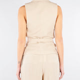 Gilet Beige con cintura TO00201TVIS0025 V0778 SIMONA CORSELLINI 