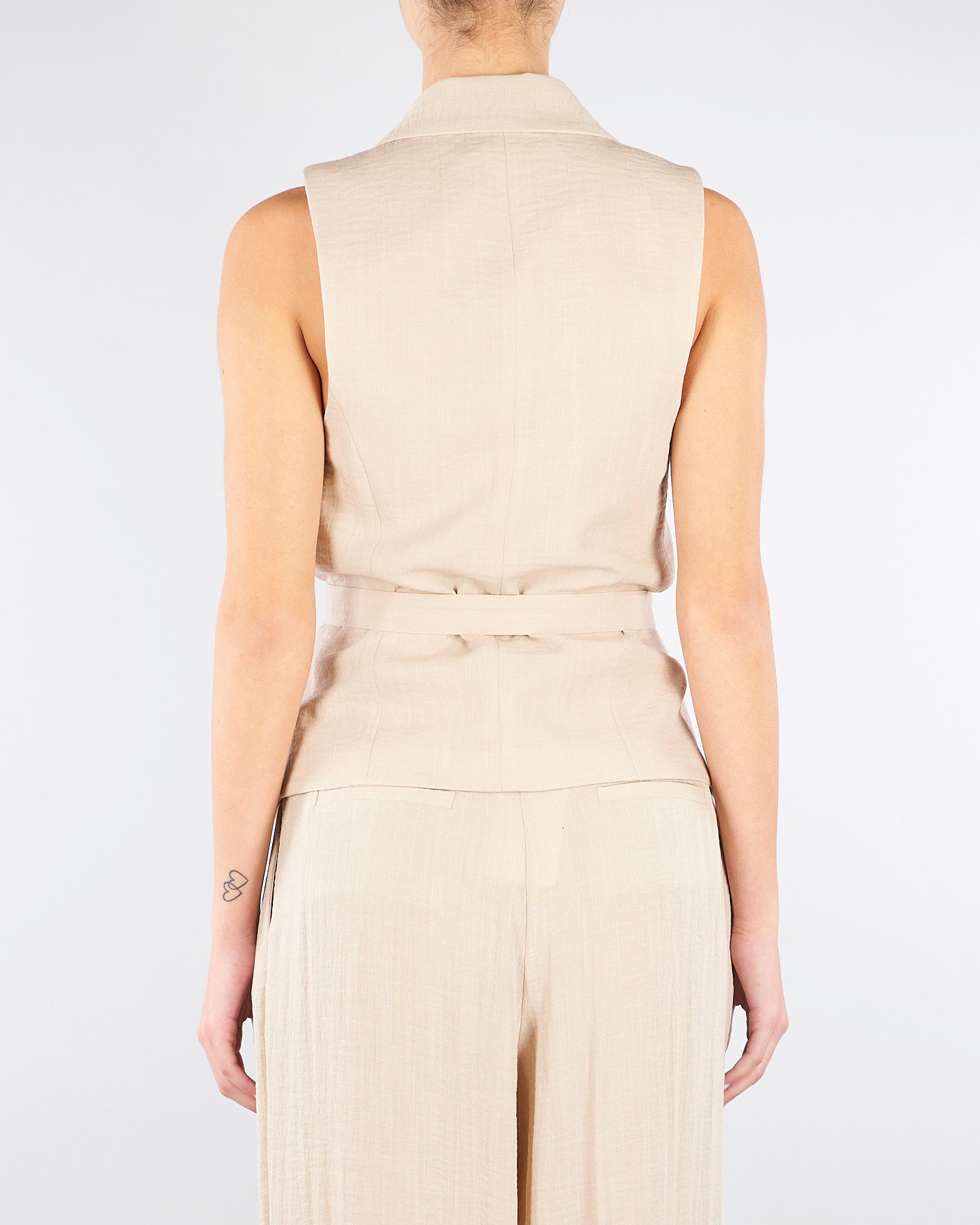 Gilet Beige con cintura TO00201TVIS0025 V0778 SIMONA CORSELLINI 