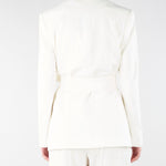 Giacca blazer Bianco ricamata con cintura TE2020 381 TWIN SET 