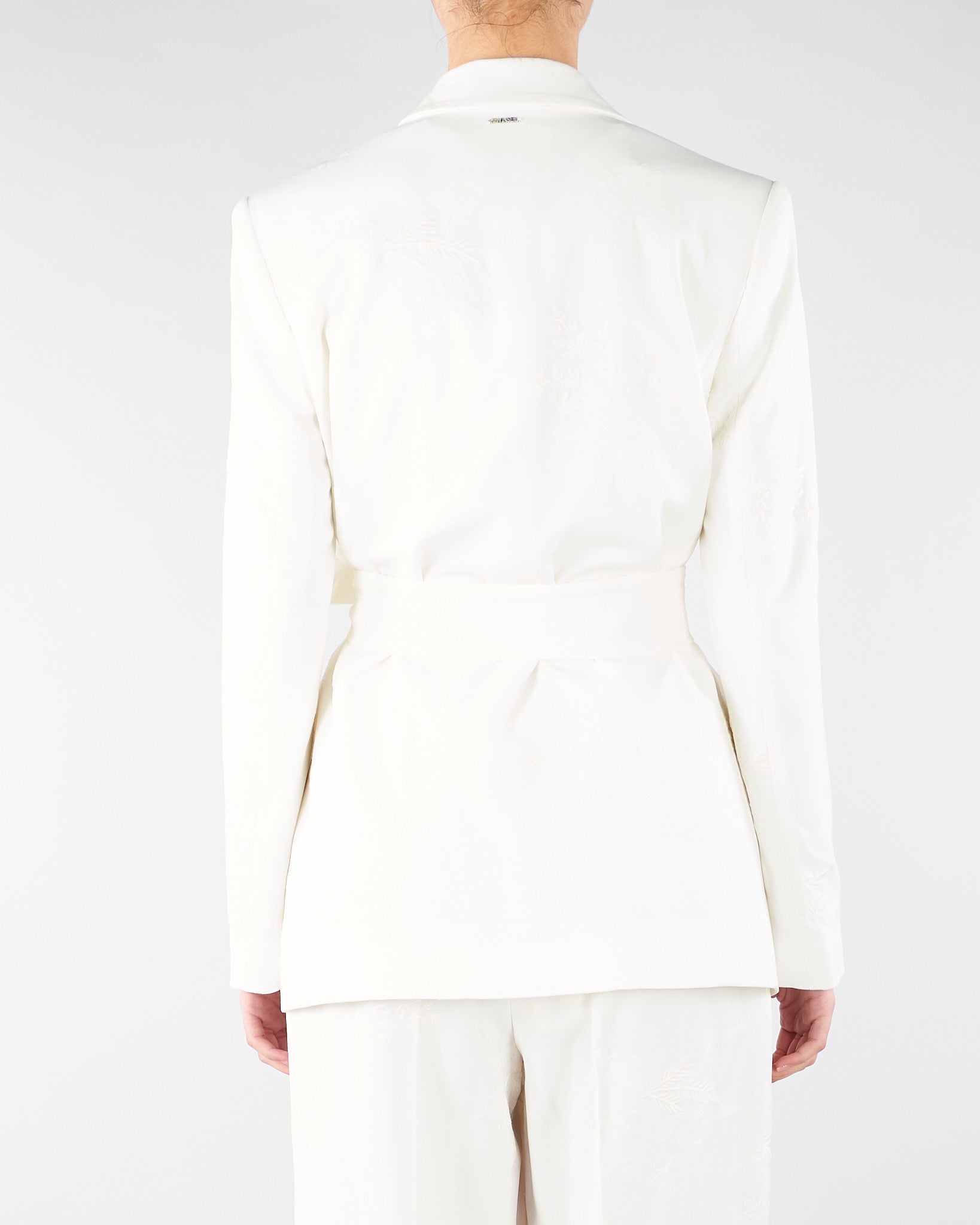 Giacca blazer Bianco ricamata con cintura TE2020 381 TWIN SET 