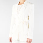 Giacca blazer Bianco ricamata con cintura TE2020 381 TWIN SET 