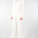 Giacca blazer Bianco ricamata con cintura TE2020 381 TWIN SET 