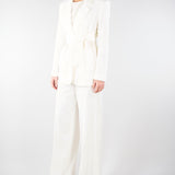 Giacca blazer Bianco ricamata con cintura TE2020 381 TWIN SET 