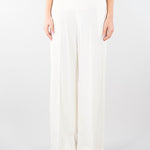 Pantaloni Bianco a palazzo ricamati TE2023 381 TWIN SET 
