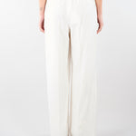 Pantaloni Bianco a palazzo ricamati TE2023 381 TWIN SET 