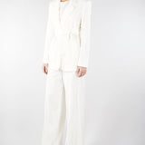 Pantaloni Bianco a palazzo ricamati TE2023 381 TWIN SET 