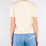 T-shirt Crema con ricamo fiore TP2080 7222 TWIN SET 