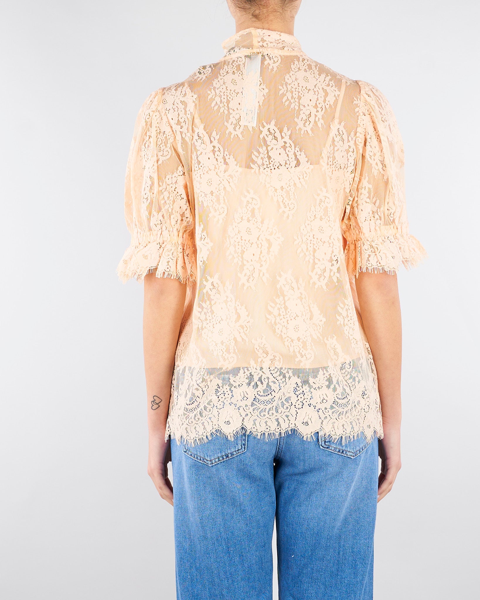 Camicia Pesca in pizzo con fiocco TP2625 11750 TWIN SET 