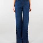 Jeans Denim flare con bottoni gioiello TP2702 12230 TWIN SET 