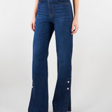 Jeans Denim flare con bottoni gioiello TP2702 12230 TWIN SET 