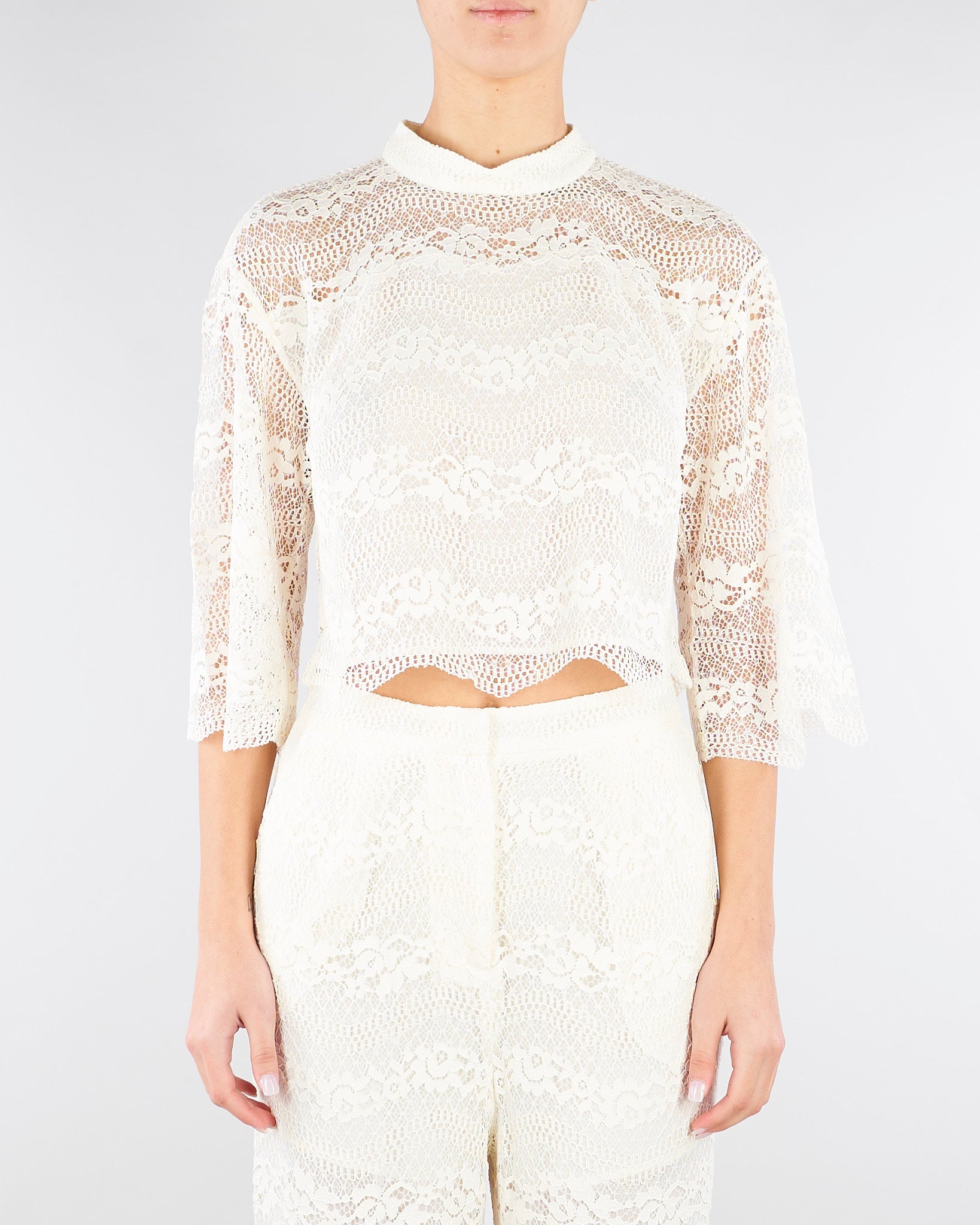 Blusa Burro in pizzo macramè TP2900 59 TWIN SET 