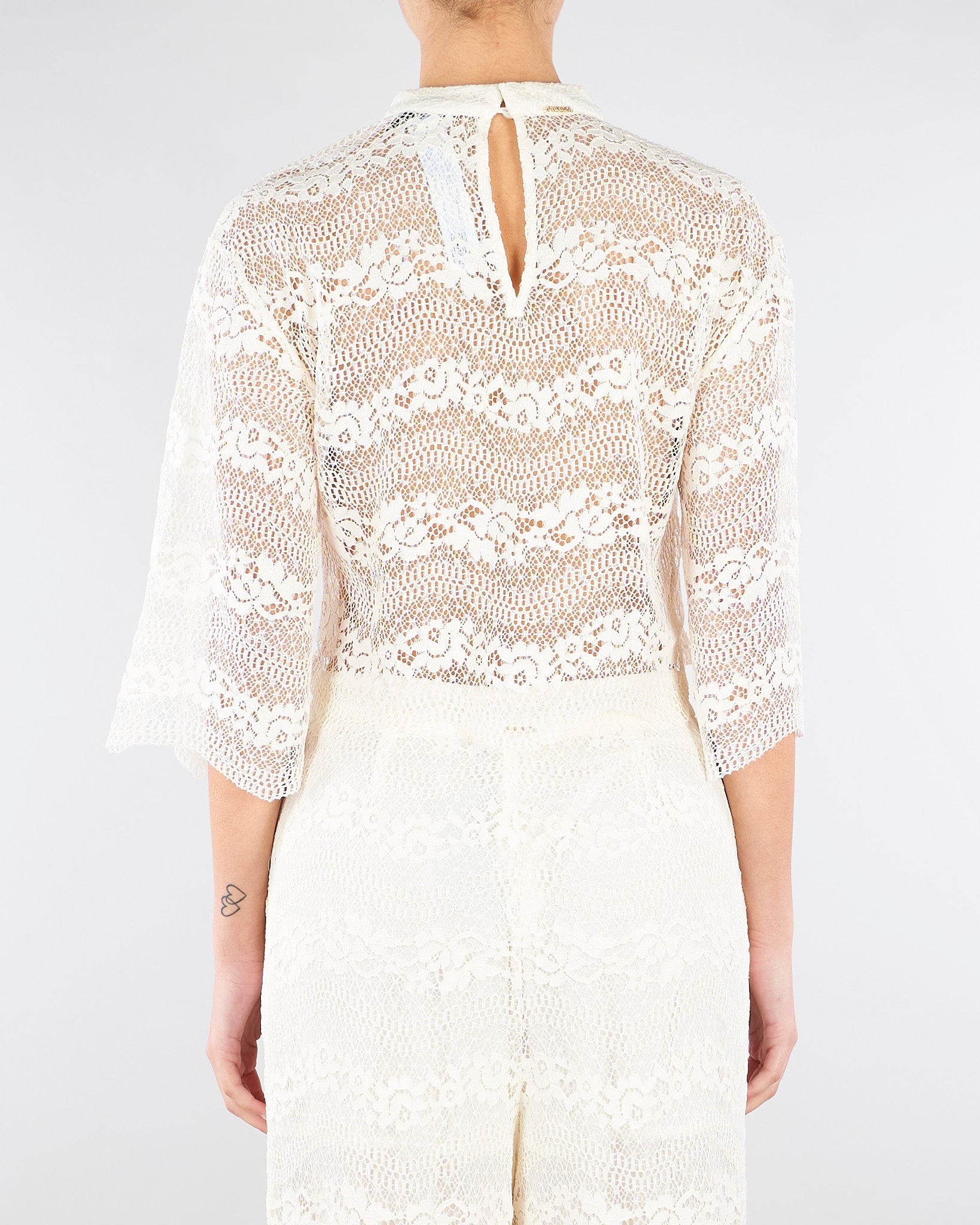 Blusa Burro in pizzo macramè TP2900 59 TWIN SET 