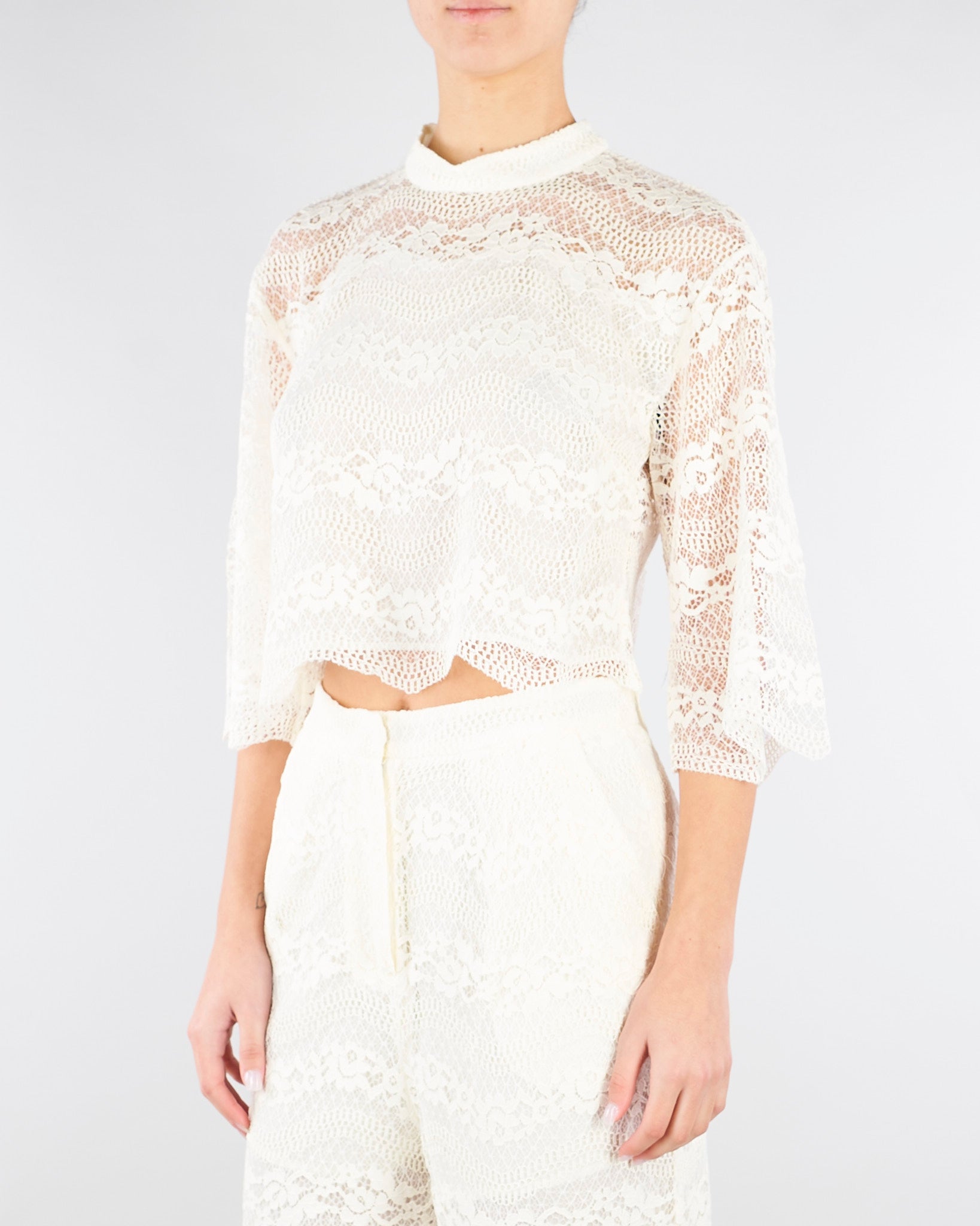 Blusa Burro in pizzo macramè TP2900 59 TWIN SET 