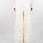Pantaloni Burro ampi in pizzo macramè TP2901 59 TWIN SET 