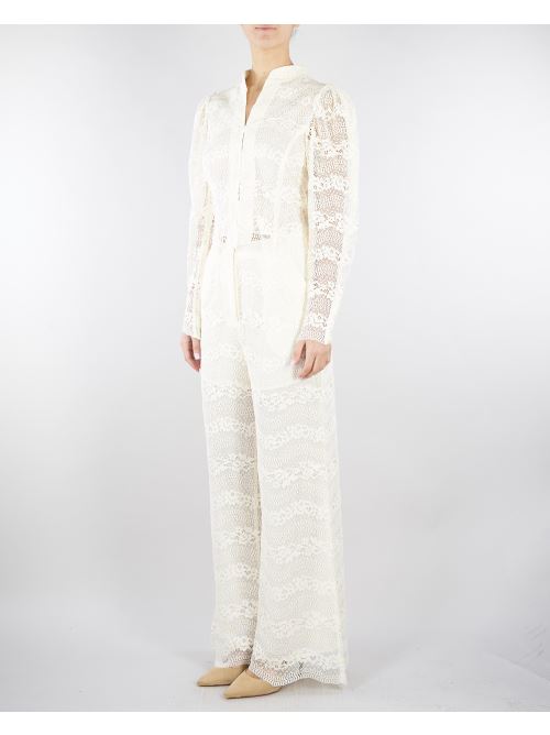 Pantaloni Burro ampi in pizzo macramè TP2901 59 TWIN SET 