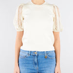 Maglia Burro con maniche corte in pizzo TP3431 59 TWIN SET 