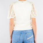 Maglia Burro con maniche corte in pizzo TP3431 59 TWIN SET 