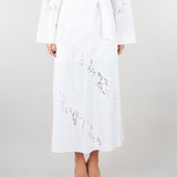 Gonna lunga Bianco in popeline e sangallo TT2030 1 TWIN SET 