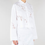Camicia Bianco in popeline e sangallo TT2031 1 TWIN SET 