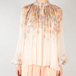 Blusa Rosa in creponne a fiori TT2562 13588 TWIN SET 