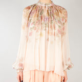 Blusa Rosa in creponne a fiori TT2562 13588 TWIN SET 