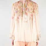 Blusa Rosa in creponne a fiori TT2562 13588 TWIN SET 