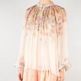Blusa Rosa in creponne a fiori TT2562 13588 TWIN SET 