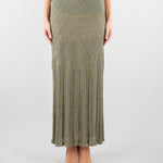 Gonna lunga Verde in maglia di lino con lurex TT3211 13565 TWIN SET 