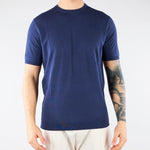 Maglia Blu in misto cotone e seta U0288M5208 54 UNGARO 