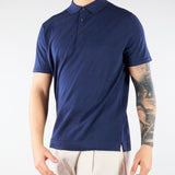 Maglia Polo Blu in misto cotone e seta U0290M5208 50 UNGARO 