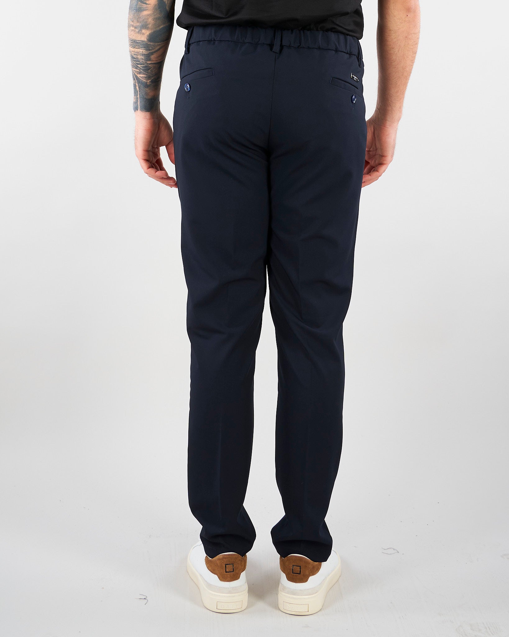 Pantalone Blu con elastico in vita U7000G5417 50 UNGARO 
